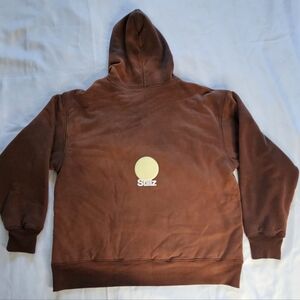Stillz "Bad Bunny" Brown Distressed Style Hoodie Heavy Duty XL